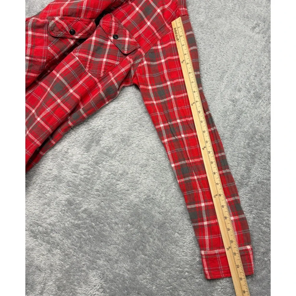 Polo Ralph‎ Lauren Flannel Workshirt Mens Large L Red Plaid Long Sleeve Shirt
